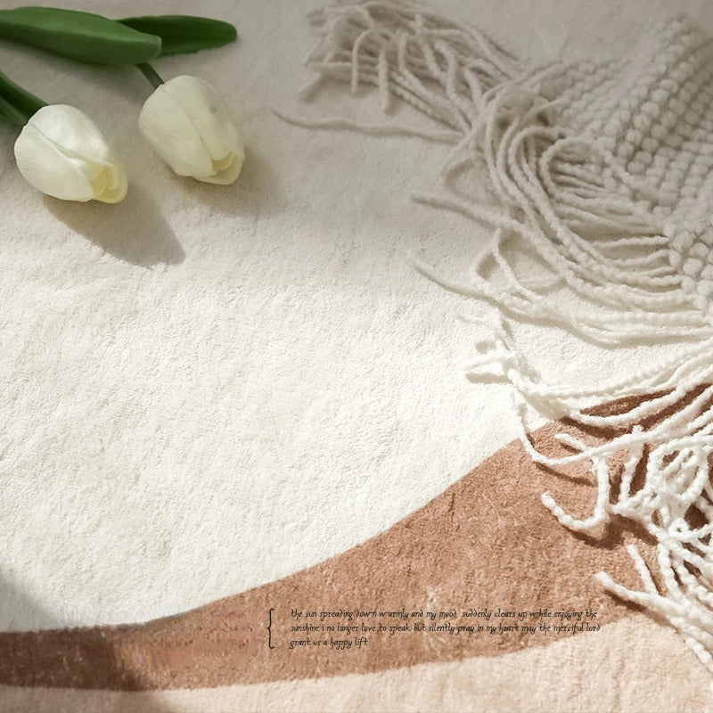 Nordic Style Decorative Area Rug for Bedroom and Living Room