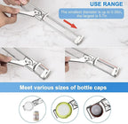 Gripano Glass Opener | Adjustable | Stainless Steel | Anti-Slip Handle | Ideal for Weak Hands