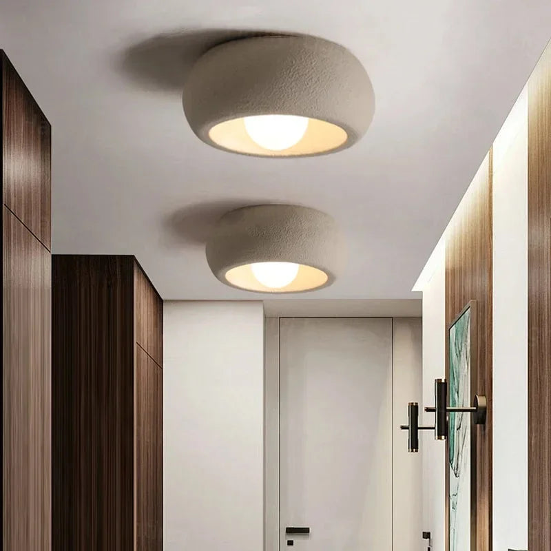 Japanese Wabi-Sabi Round Ceiling Lamp LED