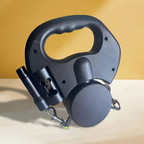 Retractable Dual Dog Leash with 360° Swivel and LED Safety Light for Walking Two Dogs
