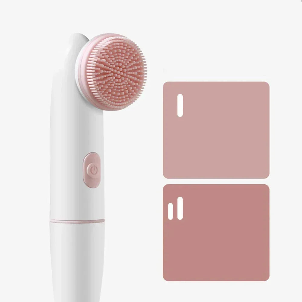 Skinvora 2-in-1 Facial Cleansing Device Silicone | Deep Cleansing & Massage | Waterproof & Skin-Friendly | 15.8 × 4.7 × 2.7 cm