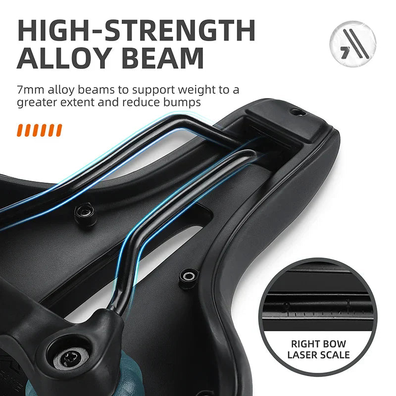 High Elastic Shock Absorbing Bicycle Saddle – Waterproof and Breathable Comfortable Bike Seat for Mountain Biking and Road Cycling