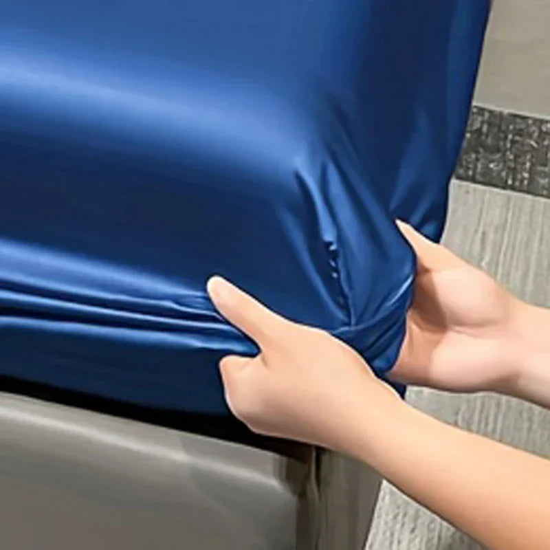 SatinDreams Luxury Fitted Sheet | Silky Satin Bed Sheet | Breathable & Cooling | Wrinkle-Free | Easy Care