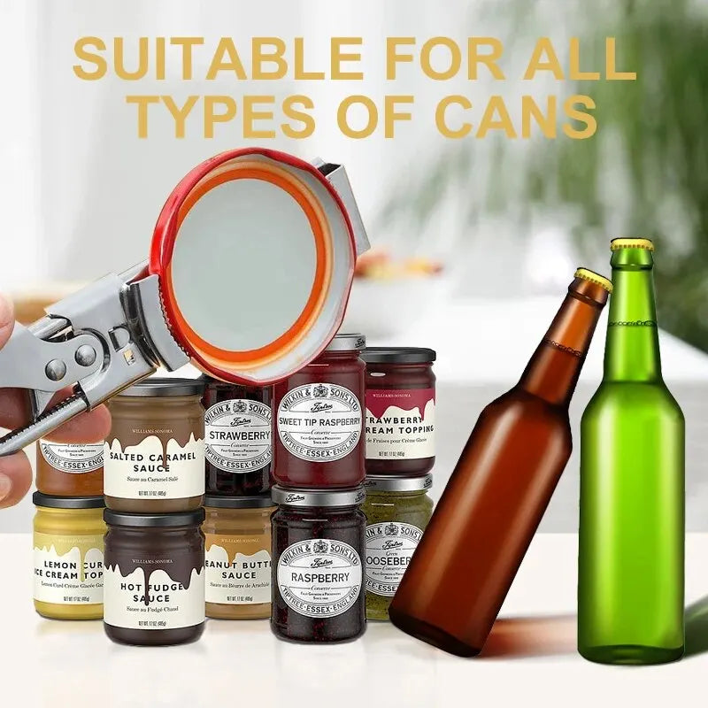 Adjustable Stainless Steel Bottle Opener | Non-Slip Bottle Opener | New Kitchen Gadget