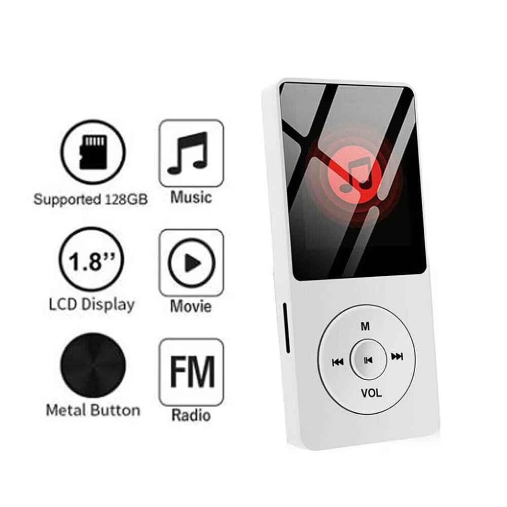 High-Fidelity Portable Bluetooth MP3/MP4 Player with 1.8" Screen and Multi-Function Capability