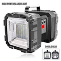 LED Battery Spotlight DualonX Pro | 40 W | Double Lamp with 7 Light Modes | Rechargeable & Waterproof IP64 | Power Bank Function