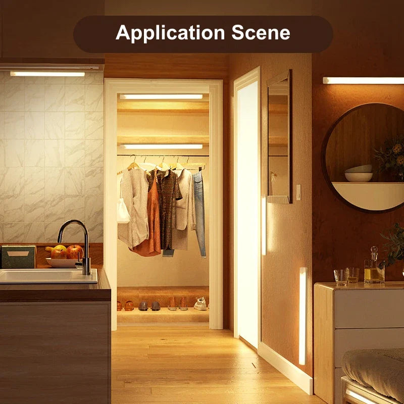 Motion sensor LED night light USB rechargeable wireless lamp