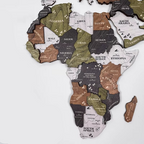 3D Wooden World Map Wall Art for Living Room or Office