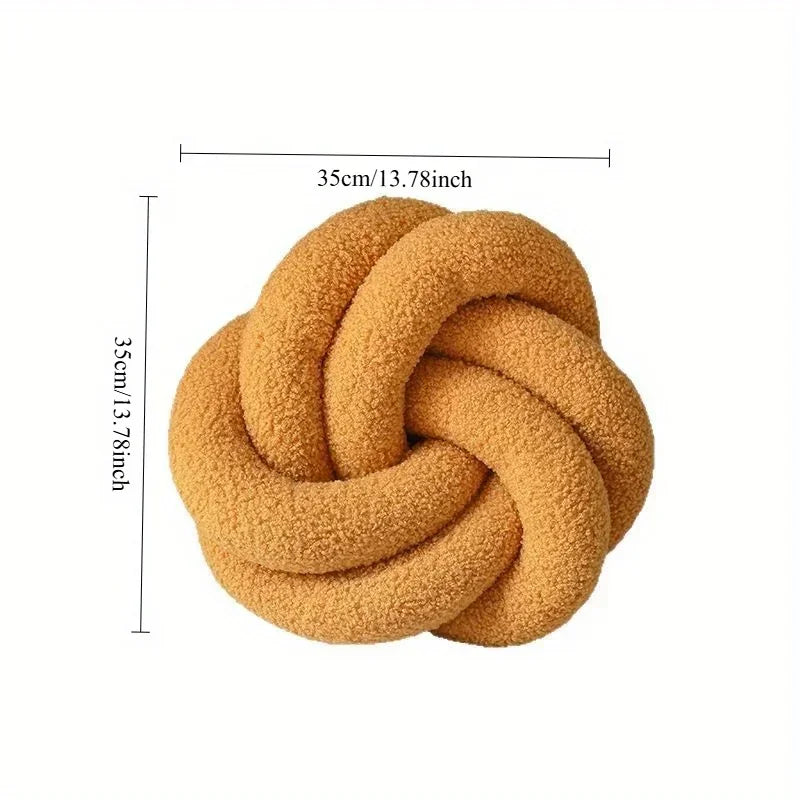 Nordic Cotton Boucle Knot Pillow