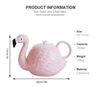 Pink Flamingo Ceramic Tea Set