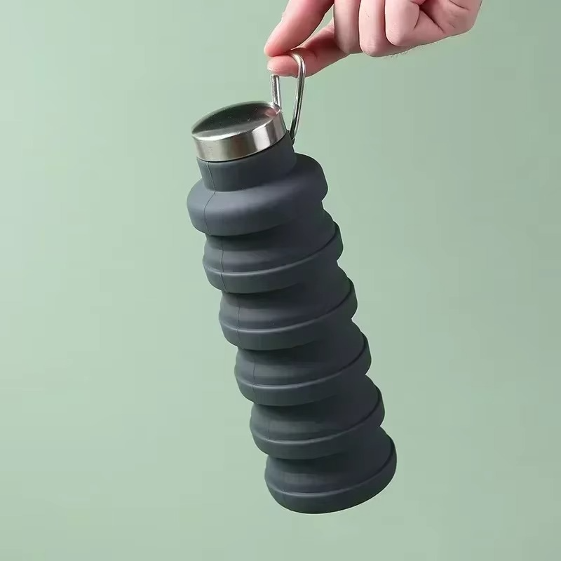 Collapsible Silicone Water Bottle – Portable Folding Travel & Sports Bottle Cup