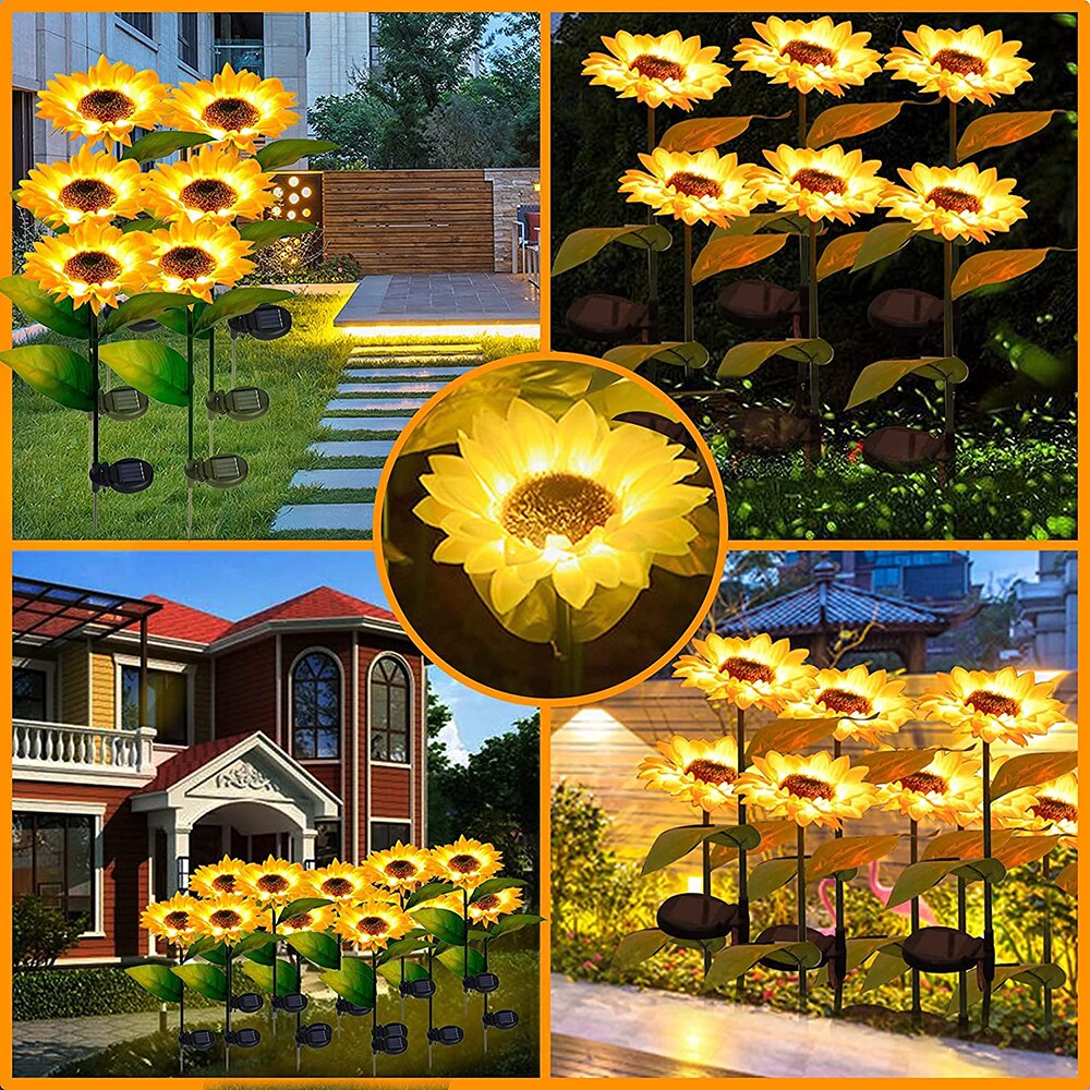 Solar-Sunflowers: Waterproof Garden Joy