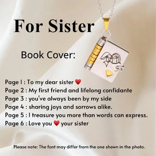 Memory Bookhanger Necklace – Symbolic Jewelry with Loving Message