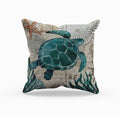 Cushion with Sea Life Motif for Decoration