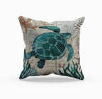 Cushion with Sea Life Motif for Decoration