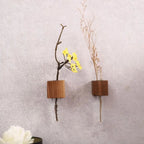Wooden Magnetic Flower Tube Vase