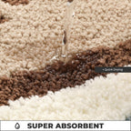 Seaside Footprint Pattern Bath Mat