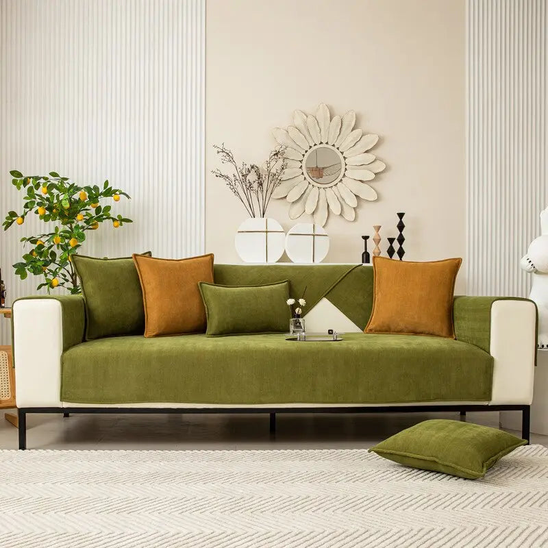 Non-slip sofa cover for safe, relaxed comfort