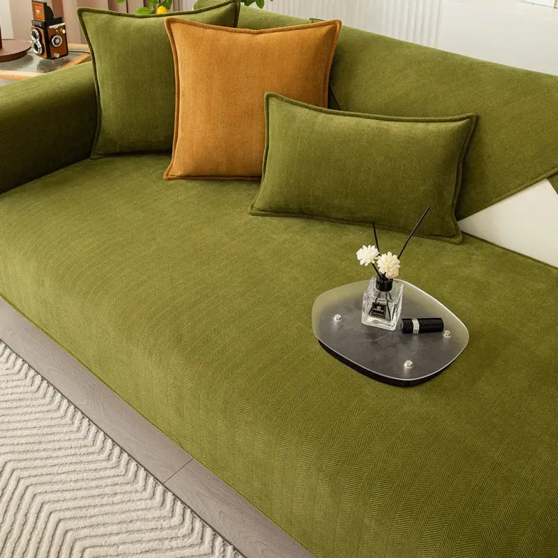Non-slip sofa cover for safe, relaxed comfort