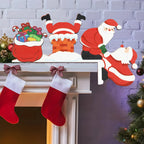 Christmas Wooden Decoration FrostiHome | Santa Claus & Snowman | Wooden Door Sign & Corner Decoration | Christmas & New Year 2026