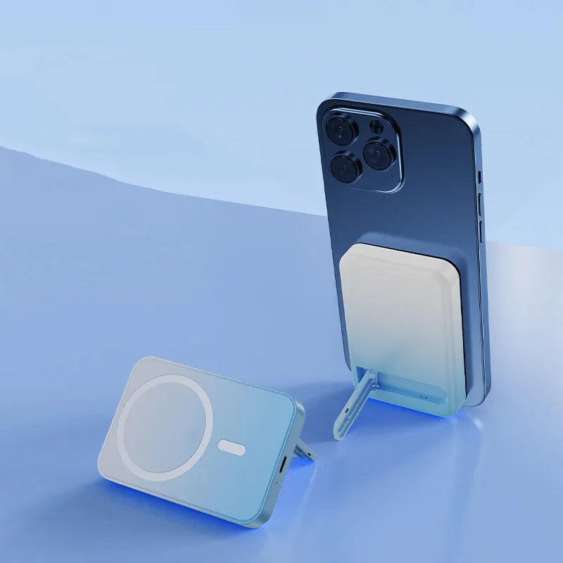 Magnetic Wireless Power Bank with Kickstand