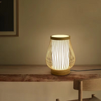 Zen-Inspired Bamboo Table Lamp for Bedroom and Living Room
