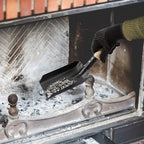 HeatPro Fireplace Shovel | Durable Iron with Wooden Handle | For Oven & Grill