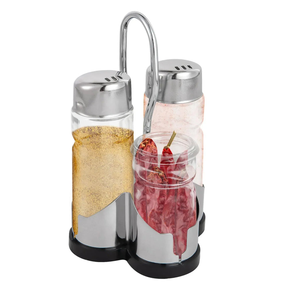 Stylish spice set with lid that combines functionality with class