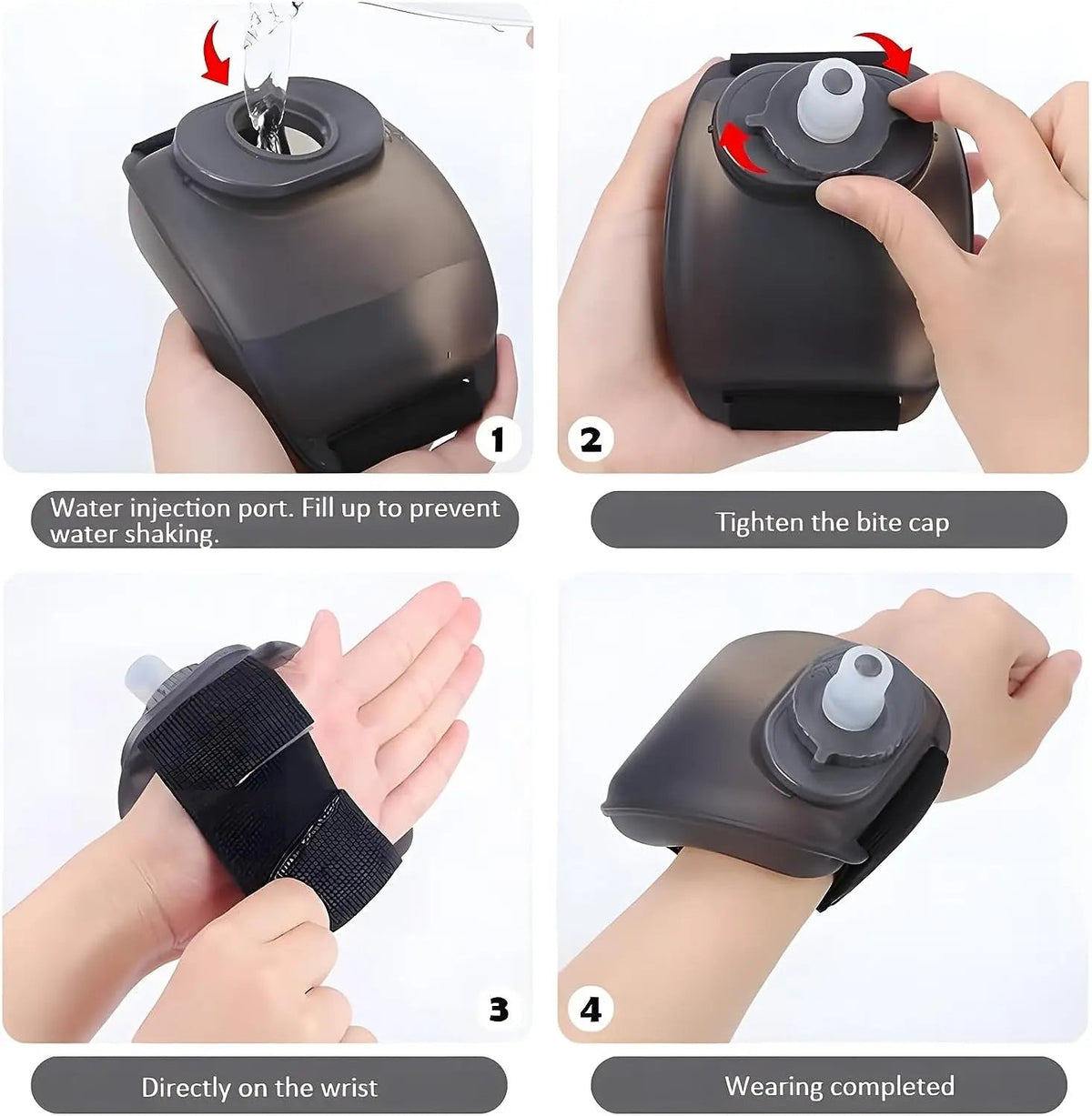 Wristband Hands-Free Water Bottle