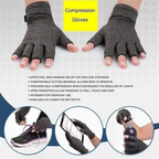 Compression Arthritis Gloves Fingerless Wrist Support for Hand Pain Relief and Fitness