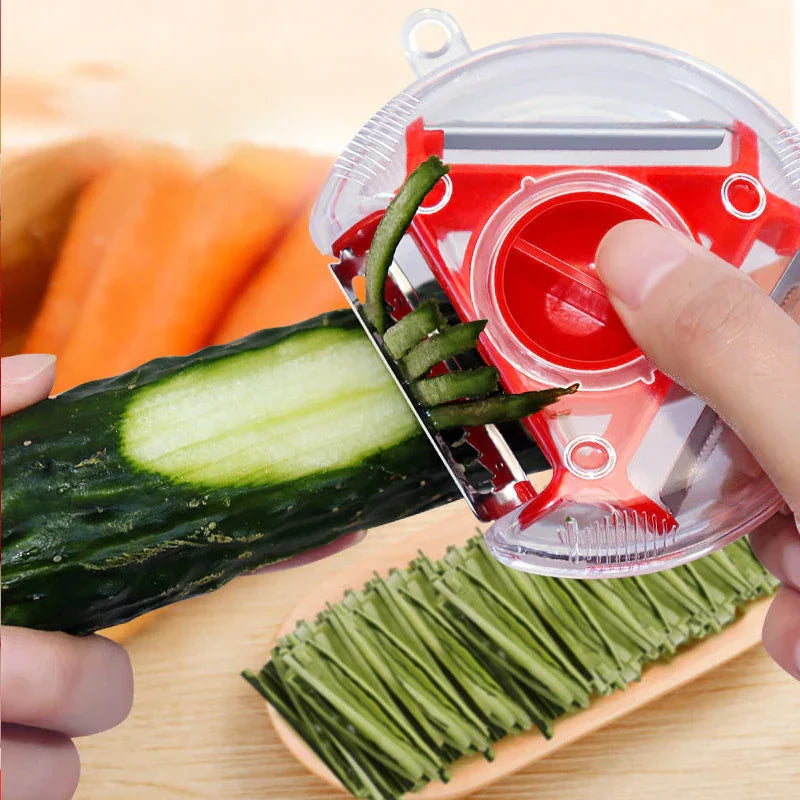Peelvanta 3-in-1 Peeler | Stainless Steel Blades | Julienne & Serrated | Dishwasher Safe