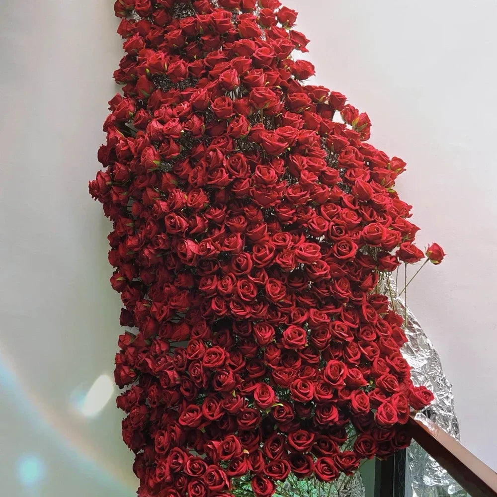 20 pieces Realistic Velvet Silk Rose Bouquet