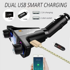 Bluetooth 5.0 Car FM Transmitter with Dual USB Charger and LED Display