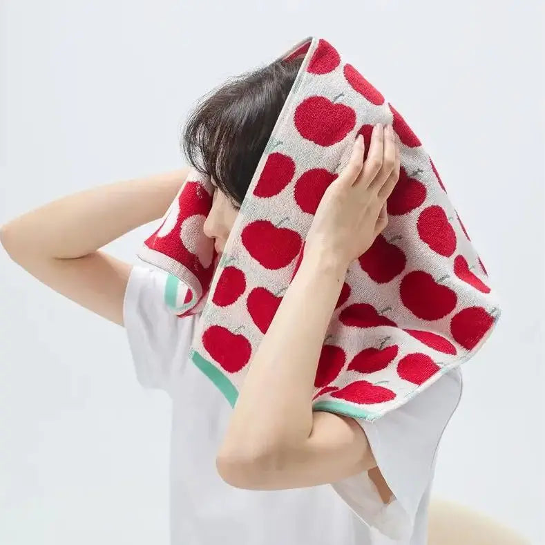 Apples Pattern Cotton Towel