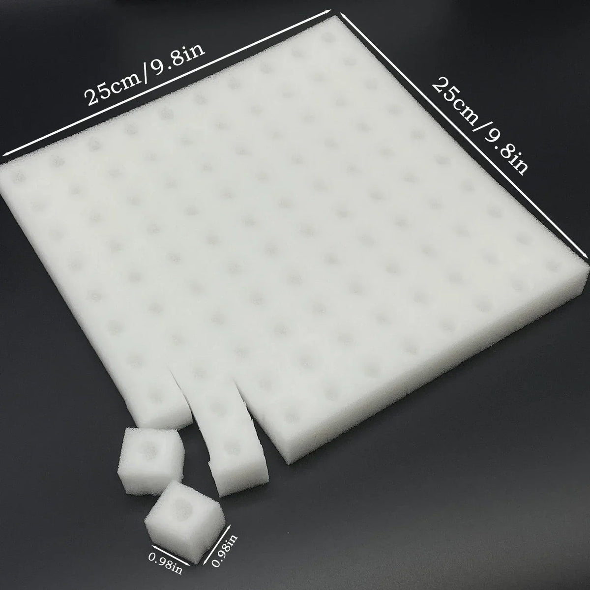 Germina Propagation Sponge Mat | 100 Seed Holes | For Hydroponics & Soil | 25×25cm