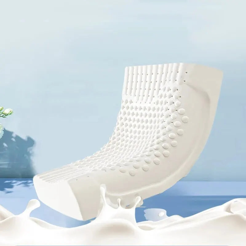 Hypoallergenic natural latex breathable ergonomic pillow