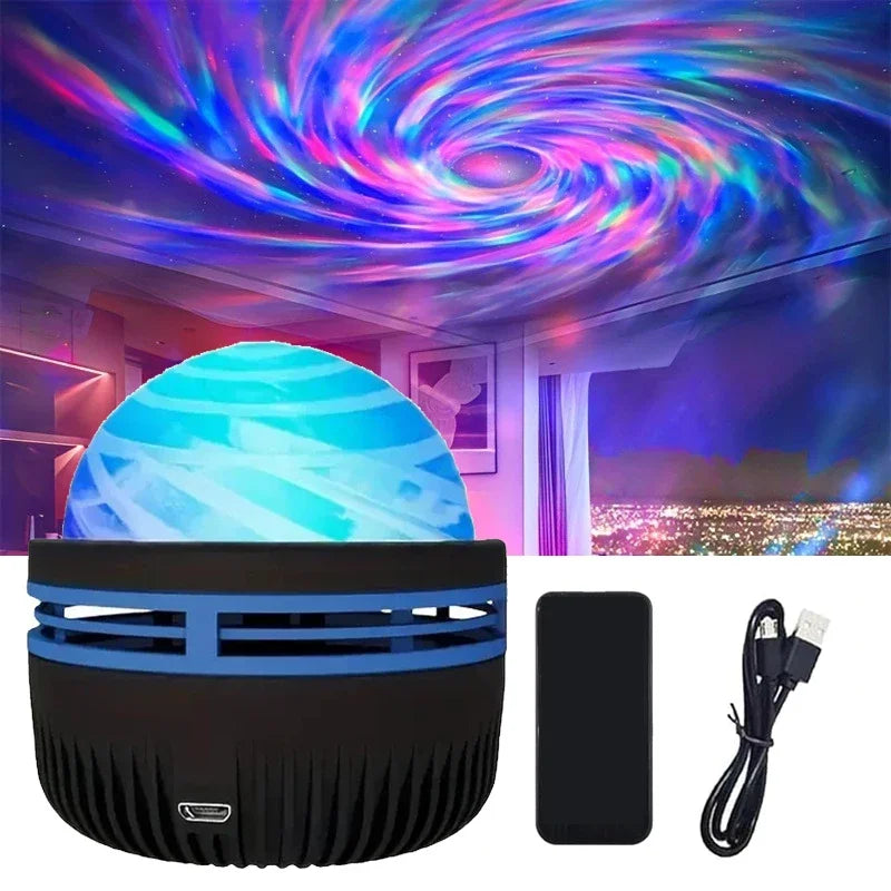 Polariva Northern Light Projector with Music Synchronization and Remote Control for RGB Ambient Lighting
