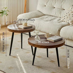 Round Wooden Coffee Table Japanese Design Tea Table Living Room