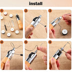 Leather Sewing Kit | Hand Sewing Machine & Accessories | Waxed Thread & Tools | For Leather Craft & Repairs