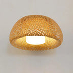 Luxora Handwoven Bamboo Pendant Light - Eco-friendly Ceiling Lamp