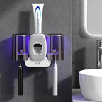 UV Toothbrush Holder PureBrush UV | Sterilization with UV Light | Automatic Toothpaste Dispenser | Wall Mounting Without Drilling