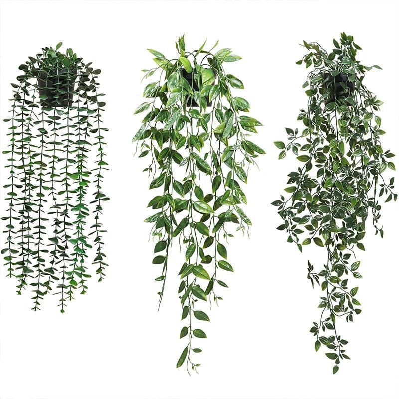 VerduraLine Artificial Plant Hanging | Evergreen & Maintenance-Free | 90 cm Decoration | Fresh Natural Design