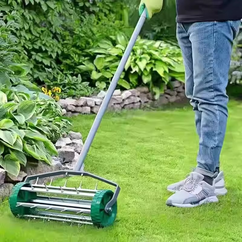 Lawn Aerator Roller for Oxygenation, Ventilation, and Turf Maintenance