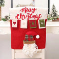 Christmas chair cover MerrySeat | Santa, Snowman & Reindeer Design | Fabric chair cover | Reusable decoration for Christmas
