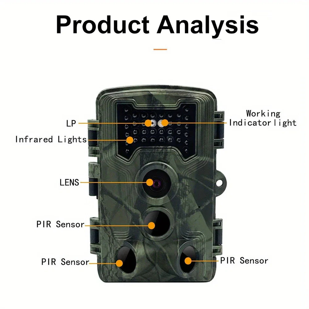Hunting trail camera 36MP 1080P with night vision