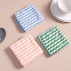 microfibre cleaning cloths made from coral fleece for streak-free cleanliness