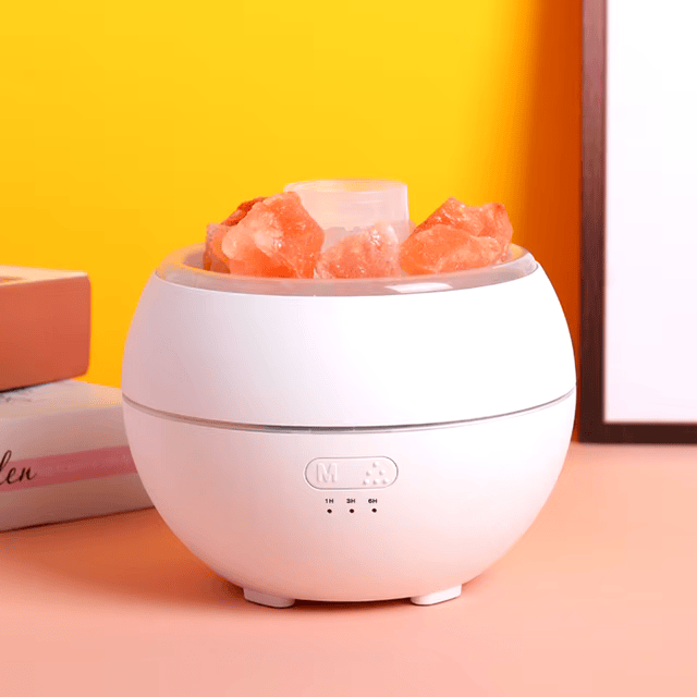 Salt Lamp Diffuser - 3-in-1 Essential Oil Diffuser, Himalayan Salt Lamp & Air Humidifier