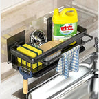 Aluminum Kitchen Shelf | Self-Emptying Sink Shelf – No Drilling Required