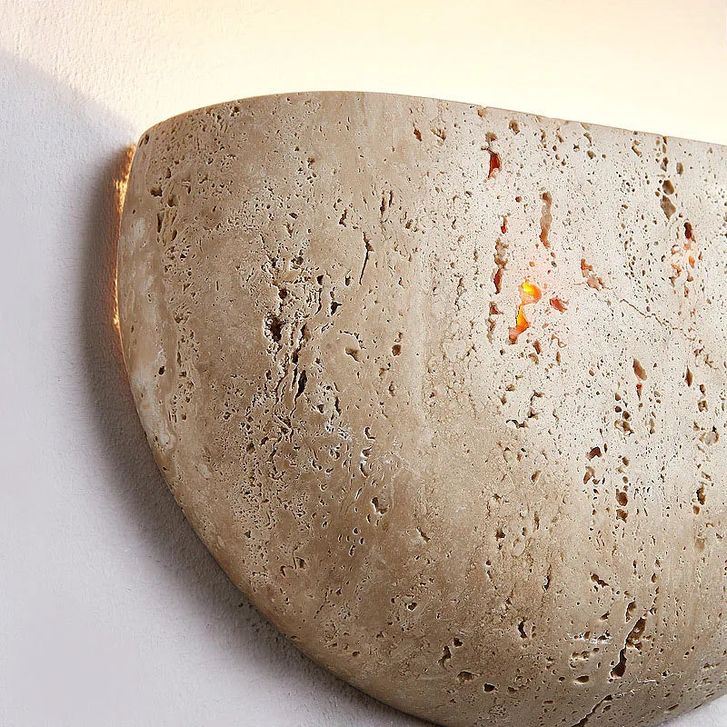 Wabi-Sabi Stone Retro Wall Lamp Living Room Hallway Bedroom