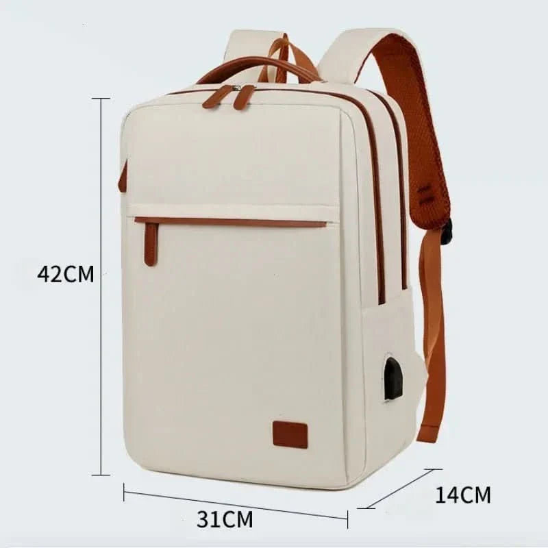 Travel backpack with laptop compartment and USB port for everyday & business trips